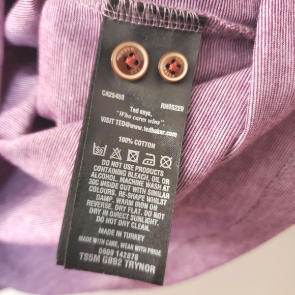 Ted Baker - Men's purple Trynor polo shirt - Ted size 5 (US S) - Picture 6 of 6